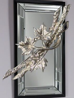 Vintage Signed Marcel Boucher Silver Leaf Branch Brooch